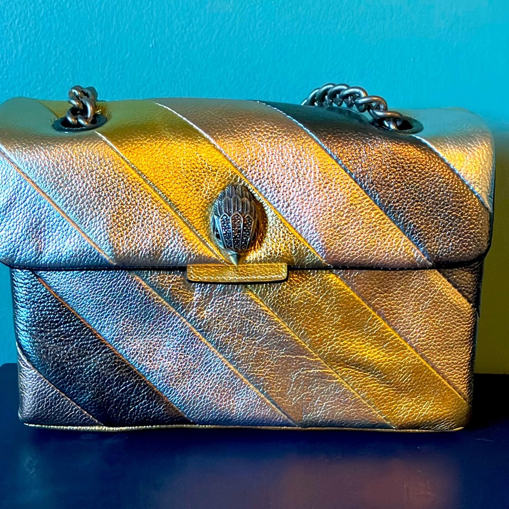 Immaculate Kurt Geiger Metallic Purse Gold/Silver/Blush/Chrome